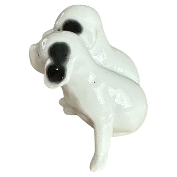 VTG German Porcelain Puppy Dog Figurine Pair Prettleitz Miniature Collectible - Picture 3 of 7